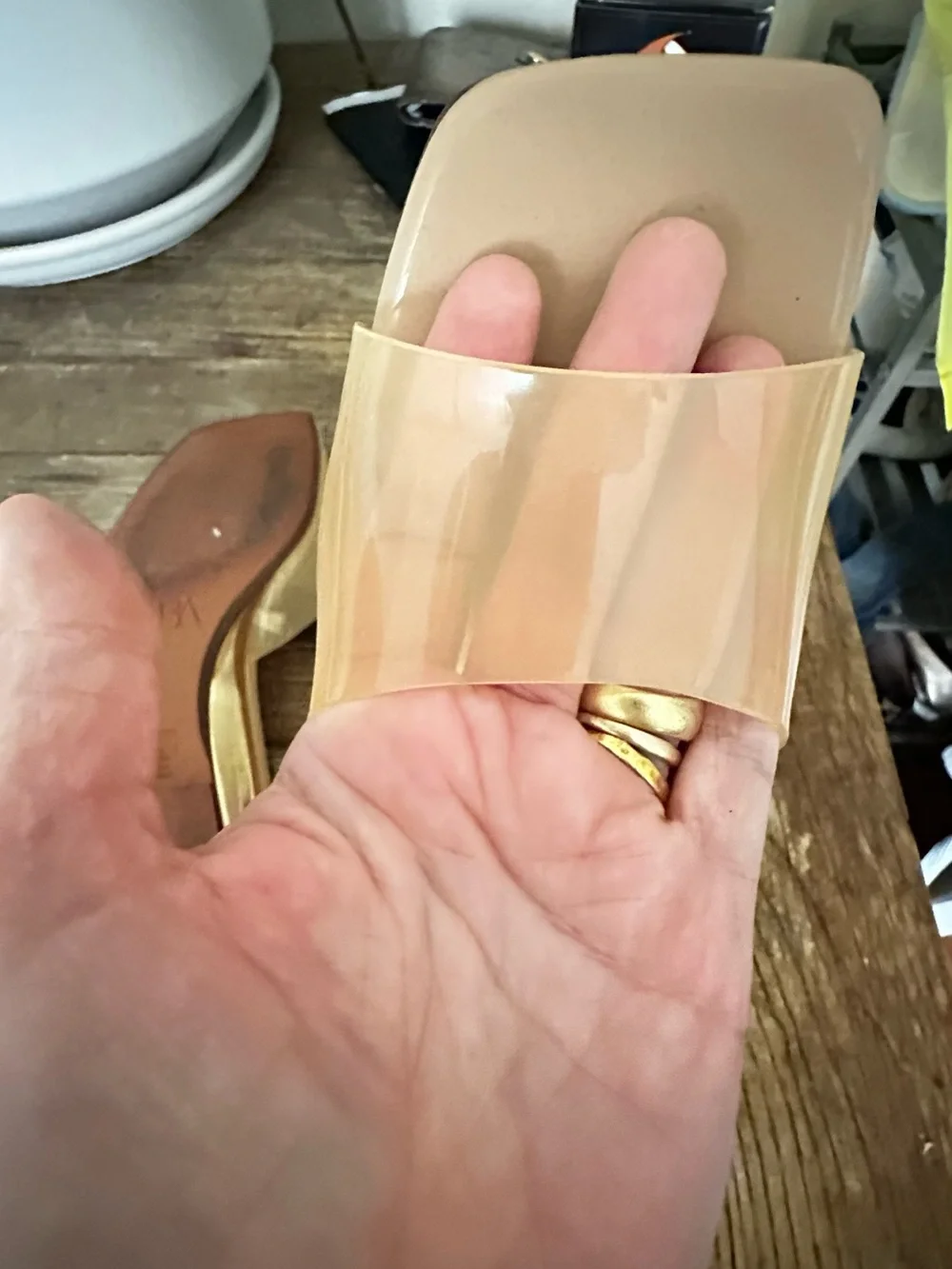 Zara wedge slides